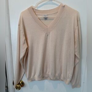 A New Day Women's Soft Cream V-Neck Sweater